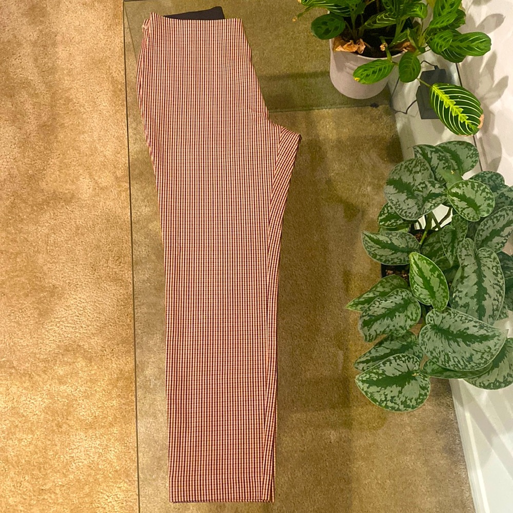 A New Day - Brown Plaid Skinny ankle pants